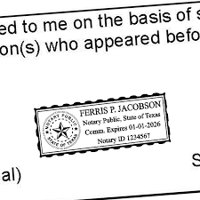 Texas Notary Rectangle Seal - Simply Stamps