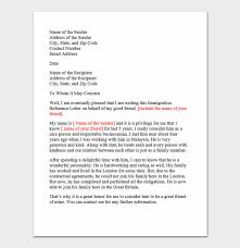 Forumsformal, general & business letter writing. Character Reference Letter For Immigration Format Samples