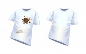 How to turn greyed whites, white again. Free Vector Set Of Vector Illustrations Of A White T Shirt With A Dirty Stain And Clean Before And After Dry Cleaning