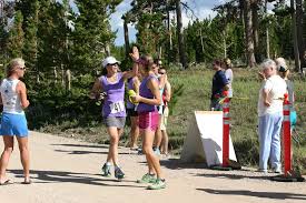 We used trees for a race: Running Relay Races Colorado An Adult Sleepover For Fit People