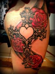 By adding extra features to the rose tattoo, you add more meaning to the overall layout. Roses Cross Tattoos