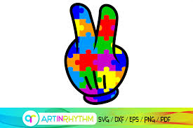 View 86 autism awareness month illustration, images and graphics from +50,000 possibilities. Autism Svg Peace Svg Graphic By Artinrhythm Creative Fabrica