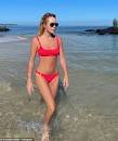 Amanda Holden poses in a coral bikini as she shares final ...