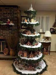 Cool 40 Unique Christmas Tree Ideas Decorations Https Roomadness Com 2018 06 0 Christmas Tree Village Christmas Tree Village Display Creative Christmas Trees