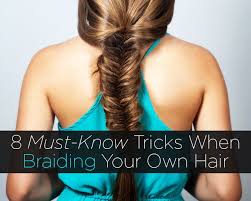 To french braid your hair, divide the chosen section into three equal sized strands, then begin braiding as you would a normal three strand braid. 8 Must Know Tricks When Braiding Your Own Hair