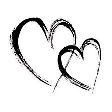 Image result for heart black and white