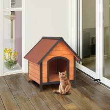 Crate & kennel training is vital for dog safety & comfort. Nicepet Dog House 30 7 X 34 6 X 32 7 Waterproof Wooden Dog House Pet Kennel Dog House With Dark Frame Dog Kennel Outdoor Winter House For Small Medium Dogs Orange Red S12062 Walmart Com