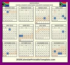 Calendar 2019 South Africa Calendar Holiday Calendar 2019 Calendar