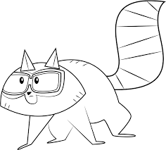 Free printable duncan coloring page for kids to download, total drama island coloring pages Raccoon From Total Drama Coloring Page Free Printable Coloring Pages For Kids