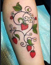 Maybe you would like to learn more about one of these? Strawberry Tattoo By Audrey Mello Strawberry Tattoo Tattoos Vine Tattoos