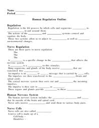 Human Nervous And Endocrine System Notes Outline Lesson Plan Endocrine System Human Nervous System Endocrine