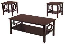 Moshia 4 legs coffee table. Fanchon 3 Piece Wood Coffee Table And End Tables Set Cherry Transitional Coffee Table Sets By Pilaster Designs Houzz