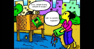 Kertas gambar, pensil 2b, spidol. Contoh Gambar Lingkungan Hidup Kartun Ideku Unik