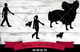 Download Man Woman Walking A Papillon Dog Dog Lover Dog Walker Svg Etsy In 2020 Silhouette Vector Dog Silhouette Papillon Dog SVG Cut Files
