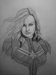 Brie Larson Captain Marvel Marvel Drawings Marvel Art Drawings Marvel Art