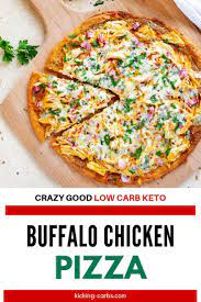 Keto Buffalo Chicken Pizza Recipe Chicken Pizza Recipes Recipes Buffalo Chicken Pizza Recipe