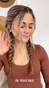 Side French braids