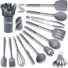 11x kitchen utensils for cooking baking silicone kitchen set stainless tongs. Lightning Deal Baiying 30pcs Silicone Kitchen Utensils Tools Set 20 39 Amazon Uk Deals And Giveaways