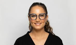 Amelia E. Vel Blue/Silver Eyeglasses