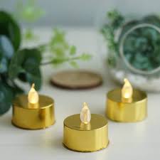 12 Pack Metallic Flameless Led Candles Battery Operated Tea Light Candles Gold In 2020 Tea Lights Led Tea Lights Led Tea Light Candles