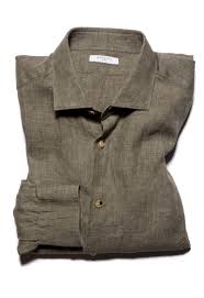 Große auswahl an schnitten, materialien, formen, längen, farben und designs. Sage Green 100 Linen Shirt Boglioli