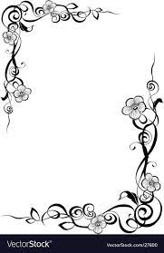 Delicate Blossoms On Elegant Curling Border Floral Border Design Borders For Paper Page Borders Design
