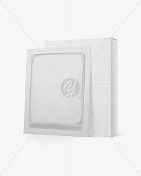 Download Textured Paper Box With Matte Sachet Mockup In Sachet Mockups On Yellow Images Object Mockups PSD Mockup Templates
