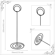 TecUnite 24 Pack 8.86 Inch Table Number Holder Wire Photo Holder Picture  Name Menu Clips Memo Note Cards Stand for Wedding Reception Anniversary  Birthday Centerpieces(Black) : Buy Online at Best Price in