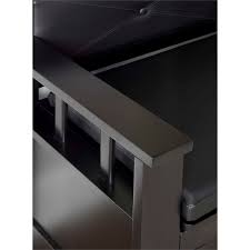 Cynthia chinese hardwood mdf plywood storage bench in walnut. Linon Carlton Padded Storage Bench In Black 84021blk 01 Kd U