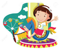 Dibujos animados y cuentos (2108). Nina En El Carrusel De Caballos Vector Ilustracion De Dibujos Animados Ilustraciones Vectoriales Clip Art Vectorizado Libre De Derechos Image 24057182