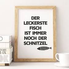 Witziges Fur Die Kuchen Wand Das Schnitzel Fisch Poster In Schlichtem Schwarz Weiss Und Auch Sonst Eindeutig Zweideutig Poster Kuche Fische Spruch Kuche