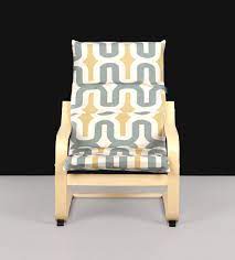 gray yellow ikea kids poang cushion slipcover rocking chair cushions ikea kids furniture ikea kids