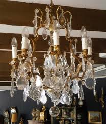 Lustre A Pampilles 8 Bras De Lumiere Antiquites Christian Ganneval Proantic Lustres Idees Veranda Lustre