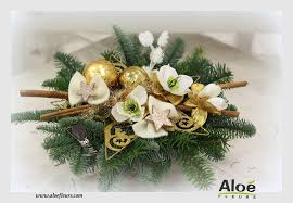 composition florale de noel sapin aloe fleurs23 fleur de noel noel deco floral