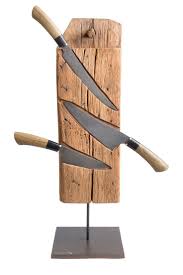 Knife Block With Knives Made Of Damascus Steel From Bois Damaststeel Messerblock En 2020 Deco Bois Idee Deco Bois Bricolages En Bois