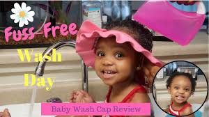 My son's was stubborn and i also gently used a plastic straight comb to peel it up. Fuss Free Wash Day Baby Hair Wash Cap Review Youtube