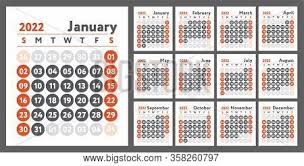 The free 2022 calendar features the list of holidays in australia for the entire year. 2022 Calendar New Vector Photo Free Trial Bigstock