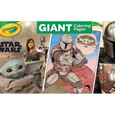 Coloring pages for kids and adults. Crayola Giant Mandalorian Coloring Book Beginner Child 18 Pages Walmart Com Walmart Com