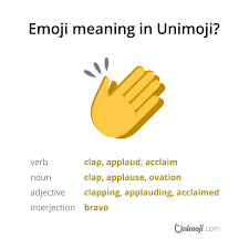 Bravo The Clapping Hands Emoji Is Useful To Denote Applause Ovation Approbation Or Appreciation On Something Unimoj Hand Emoji Emoji Language Emoji