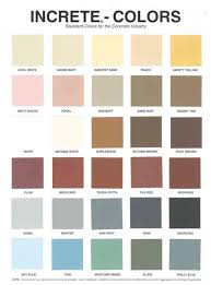 Color Charts Patterns Concrete Stain Colors Stamped Concrete Colors Concrete Color
