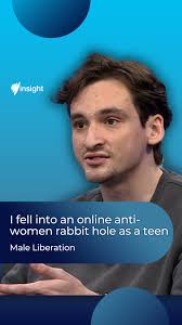Jamie says he found himself in a toxic, misogynistic part of the internet  when he was a teenager., “It started out usually as jokey, dark humour and  then quickly transforms into anti-feminism, ...