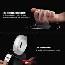 I tried using a thin rope behind the mirror in order to detach the tape but it did not work. Hot 1m 3m Sticky Double Sided Tape Reusable Washable Super Waterproof Tape Remove Sticker Transparent Double Sided Nano Magic Ta Tape Aliexpress
