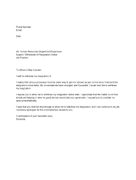 You can find some sample letters of resignation via microsoft office by opening word and going to file > new and searching for resignation. below are examples of templates you may find: Withdrawal Of Resignation Letter Fill Online Printable Fillable Blank Pdffiller