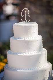 Simple White Four Tier Wedding Cake Baked At Tropicana Bakery Downey Ca Noivado