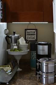 Diy coffee station ideas with farmhouse style diy coffee station ideas with farmhouse style * let's get your kitchen organized beautifully with one of these farmhouse style coffee bar ideas. Diy Coffee Station Ideas For Small Spaces My Wee Abode