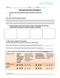 Art Brainstorming Peer Review Self Evaluation Teaching Art Elementary Art Curriculum Art Teacher Resources
