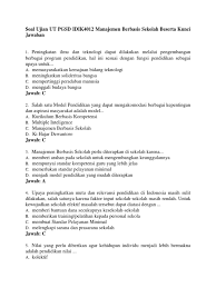 Soal essay tentang manajemen berbasis sekolah. Soal Ujian Ut Pgsd Idik4012 Manajemen Berbasis Sekolah Beserta Kunci Jawaban