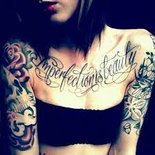 Chest Piece Chest Tattoos For Women Chest Tattoo Lettering Tattoo Script