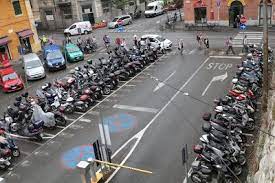 Motorcycles And Scooters In A Parking Lot In La Spezia Italy Scooter Motorcycles Scooters Motorcycle