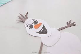 olaf craft with free printable the best ideas for kids